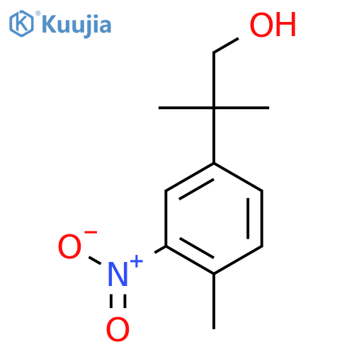 2-methyl-2-(4-methyl-3-nitrophenyl)propan-1-ol structure