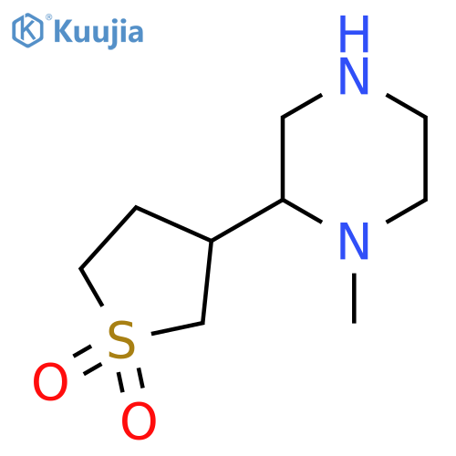 3-(1-methylpiperazin-2-yl)-1lambda6-thiolane-1,1-dione structure
