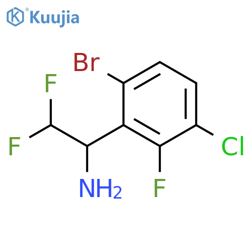 1-(6-bromo-3-chloro-2-fluorophenyl)-2,2-difluoroethan-1-amine structure
