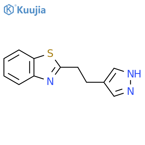 2-2-(1H-pyrazol-4-yl)ethyl-1,3-benzothiazole structure