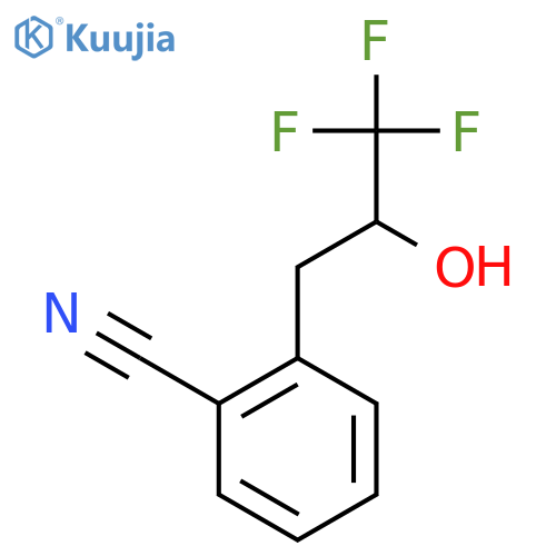 2-(3,3,3-trifluoro-2-hydroxypropyl)benzonitrile structure