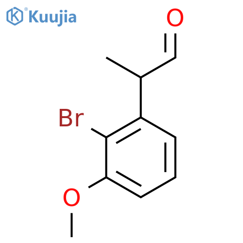 2-(2-bromo-3-methoxyphenyl)propanal structure