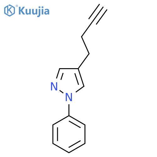 4-(but-3-yn-1-yl)-1-phenyl-1H-pyrazole structure