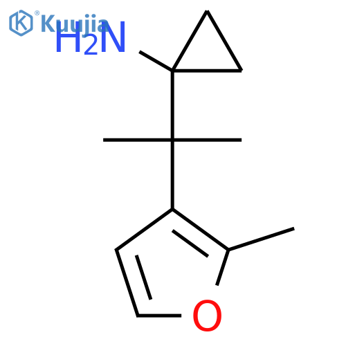 1-2-(2-methylfuran-3-yl)propan-2-ylcyclopropan-1-amine structure