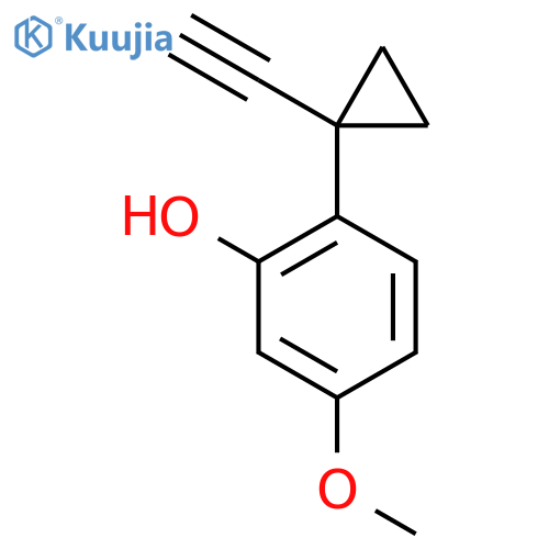 2-(1-ethynylcyclopropyl)-5-methoxyphenol structure