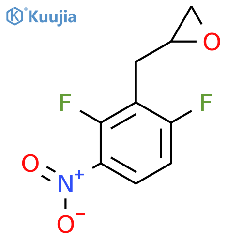 2-(2,6-difluoro-3-nitrophenyl)methyloxirane structure