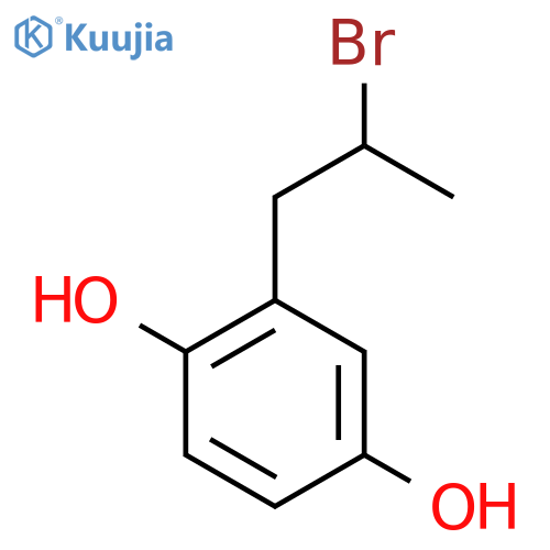 2-(2-bromopropyl)benzene-1,4-diol structure