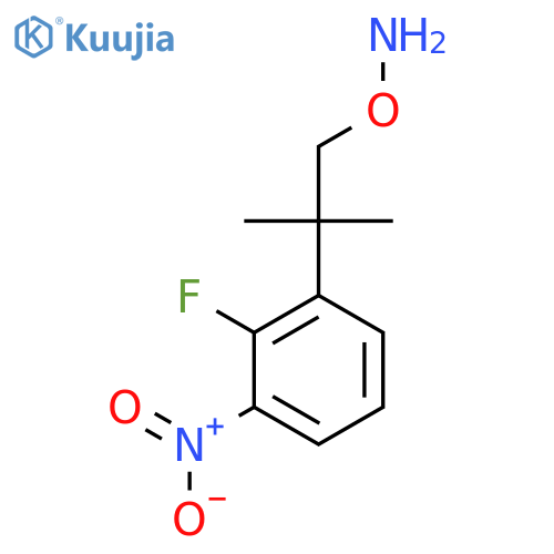 O-2-(2-fluoro-3-nitrophenyl)-2-methylpropylhydroxylamine structure