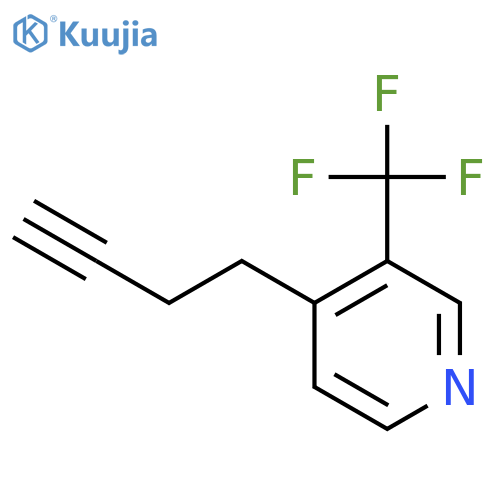 4-(but-3-yn-1-yl)-3-(trifluoromethyl)pyridine structure