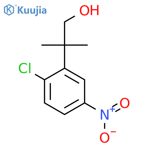 2-(2-chloro-5-nitrophenyl)-2-methylpropan-1-ol structure