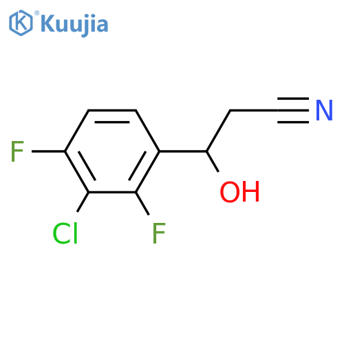3-(3-chloro-2,4-difluorophenyl)-3-hydroxypropanenitrile structure
