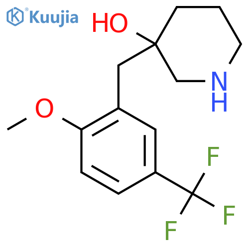 3-{2-methoxy-5-(trifluoromethyl)phenylmethyl}piperidin-3-ol structure