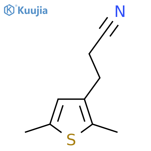 3-(2,5-dimethylthiophen-3-yl)propanenitrile structure