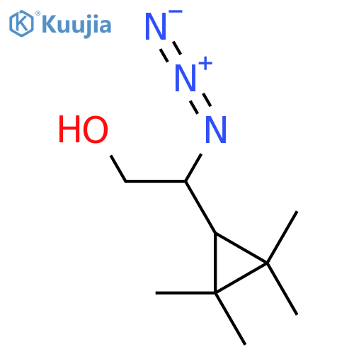 2-azido-2-(2,2,3,3-tetramethylcyclopropyl)ethan-1-ol structure