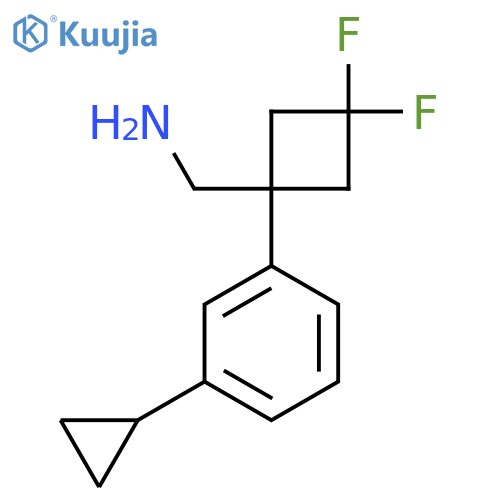 1-(3-cyclopropylphenyl)-3,3-difluorocyclobutylmethanamine structure
