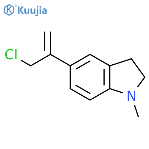 5-(3-chloroprop-1-en-2-yl)-1-methyl-2,3-dihydro-1H-indole structure