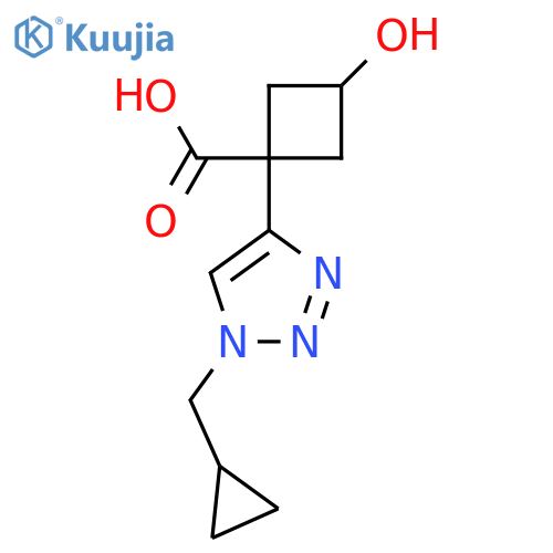 1-1-(cyclopropylmethyl)-1H-1,2,3-triazol-4-yl-3-hydroxycyclobutane-1-carboxylic acid structure