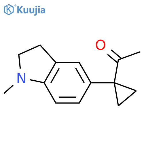 1-1-(1-methyl-2,3-dihydro-1H-indol-5-yl)cyclopropylethan-1-one structure
