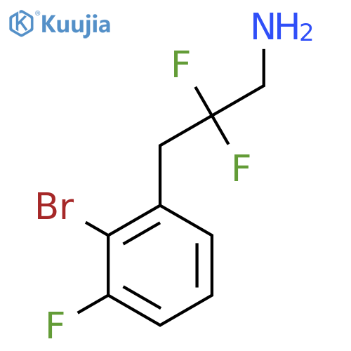 3-(2-bromo-3-fluorophenyl)-2,2-difluoropropan-1-amine structure