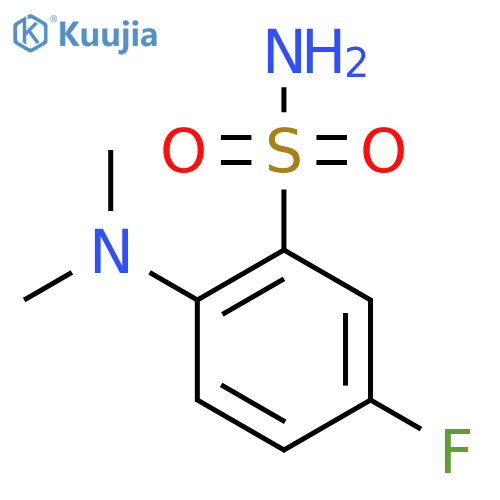 2-(dimethylamino)-5-fluorobenzene-1-sulfonamide structure