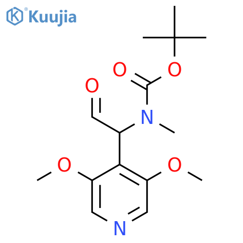 tert-butyl N-1-(3,5-dimethoxypyridin-4-yl)-2-oxoethyl-N-methylcarbamate structure