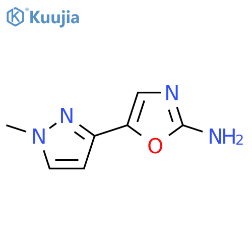 5-(1-methyl-1H-pyrazol-3-yl)-1,3-oxazol-2-amine structure