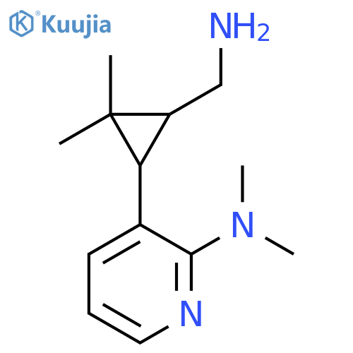 3-3-(aminomethyl)-2,2-dimethylcyclopropyl-N,N-dimethylpyridin-2-amine structure