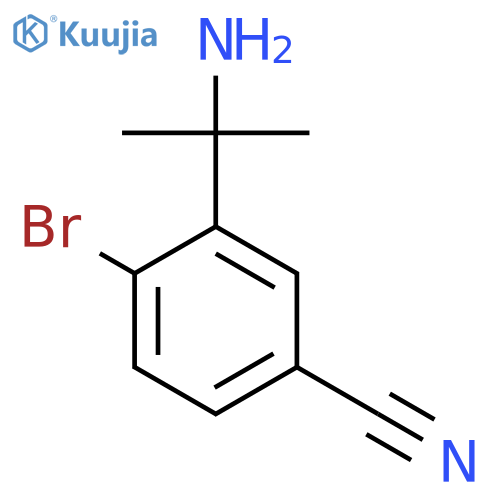 3-(2-aminopropan-2-yl)-4-bromobenzonitrile structure