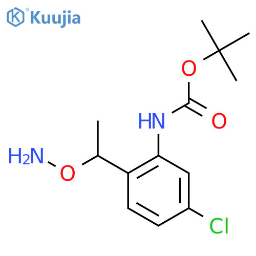 tert-butyl N-{2-1-(aminooxy)ethyl-5-chlorophenyl}carbamate structure