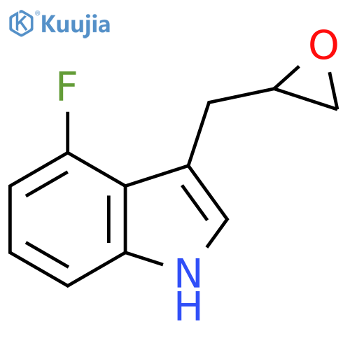 4-fluoro-3-(oxiran-2-yl)methyl-1H-indole structure