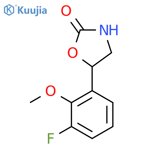 5-(3-fluoro-2-methoxyphenyl)-1,3-oxazolidin-2-one structure