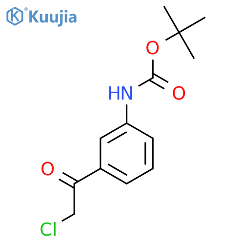 tert-butyl N-3-(2-chloroacetyl)phenylcarbamate structure