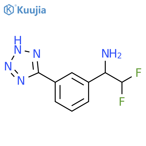 2,2-difluoro-1-3-(1H-1,2,3,4-tetrazol-5-yl)phenylethan-1-amine structure