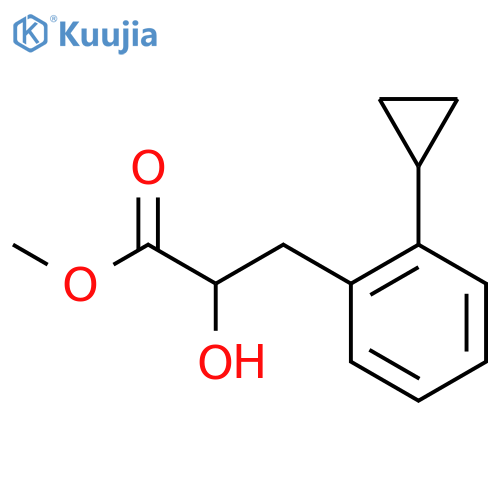 Methyl 3-(2-cyclopropylphenyl)-2-hydroxypropanoate structure