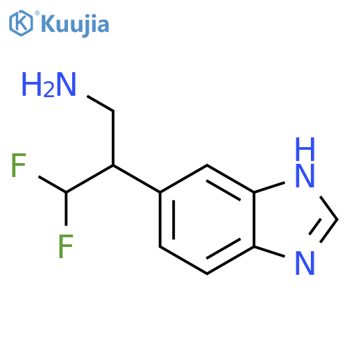 2-(1H-1,3-benzodiazol-5-yl)-3,3-difluoropropan-1-amine structure