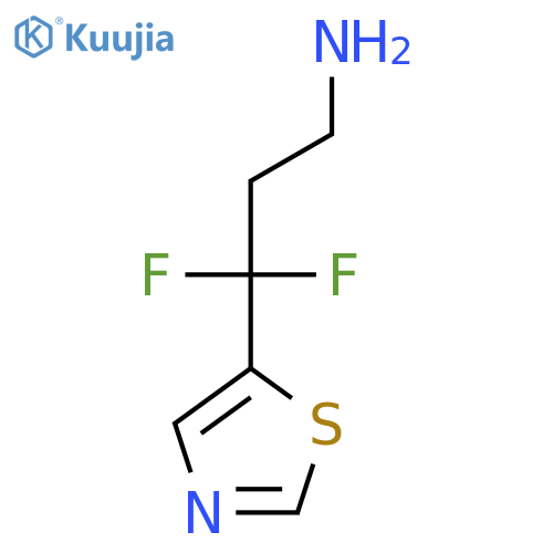3,3-difluoro-3-(1,3-thiazol-5-yl)propan-1-amine structure