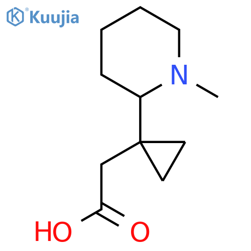 2-1-(1-methylpiperidin-2-yl)cyclopropylacetic acid structure