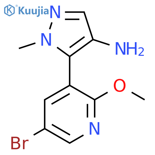 5-(5-bromo-2-methoxypyridin-3-yl)-1-methyl-1H-pyrazol-4-amine structure