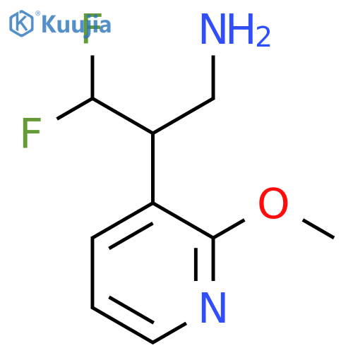 3,3-difluoro-2-(2-methoxypyridin-3-yl)propan-1-amine structure