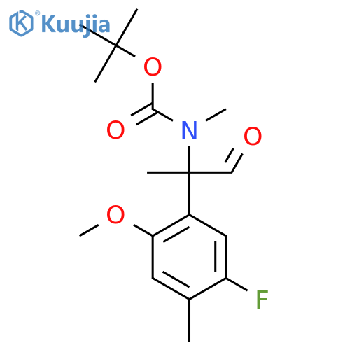 tert-butyl N-2-(5-fluoro-2-methoxy-4-methylphenyl)-1-oxopropan-2-yl-N-methylcarbamate structure