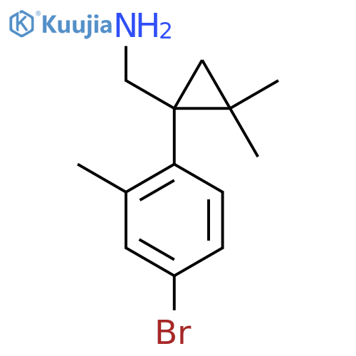 1-(4-bromo-2-methylphenyl)-2,2-dimethylcyclopropylmethanamine structure