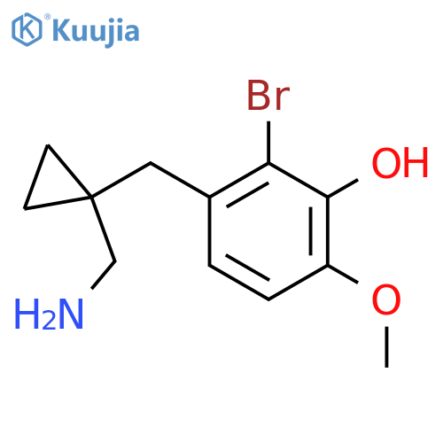 3-{1-(aminomethyl)cyclopropylmethyl}-2-bromo-6-methoxyphenol structure