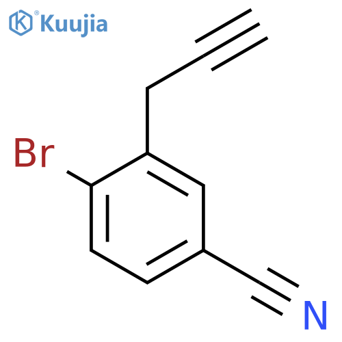 4-bromo-3-(prop-2-yn-1-yl)benzonitrile structure