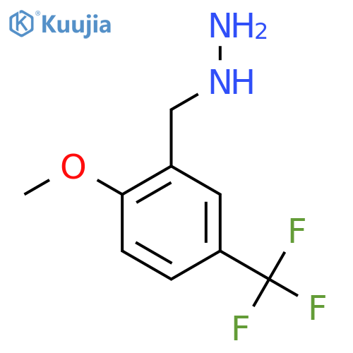 {2-methoxy-5-(trifluoromethyl)phenylmethyl}hydrazine structure