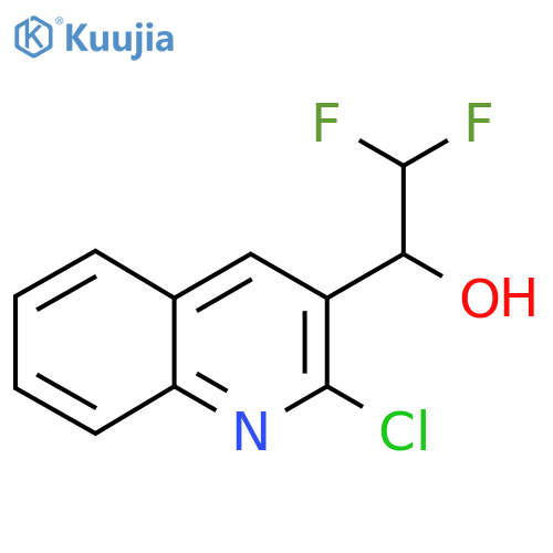 1-(2-chloroquinolin-3-yl)-2,2-difluoroethan-1-ol structure