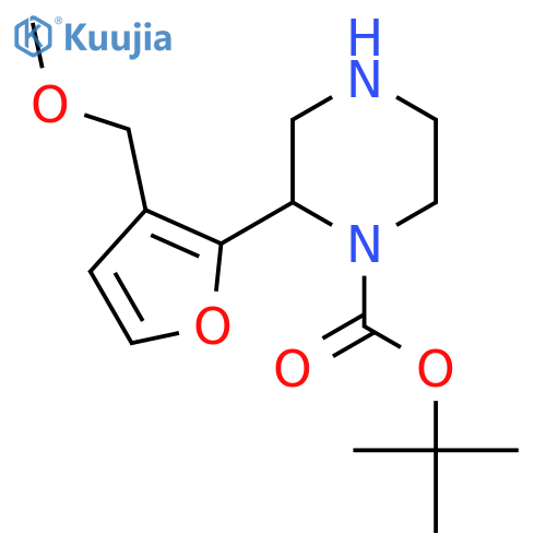 tert-butyl 2-3-(methoxymethyl)furan-2-ylpiperazine-1-carboxylate structure