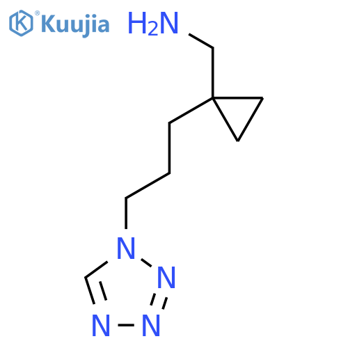 {1-3-(1H-1,2,3,4-tetrazol-1-yl)propylcyclopropyl}methanamine structure