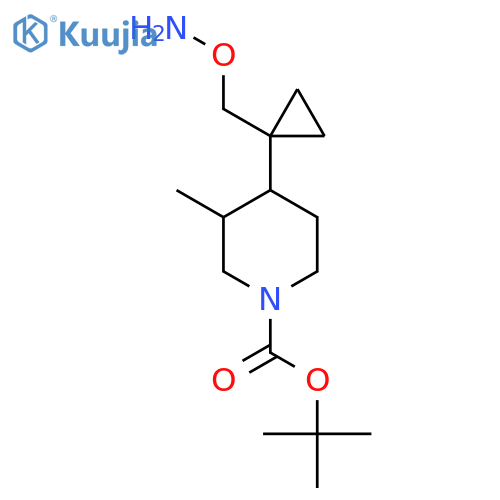tert-butyl 4-{1-(aminooxy)methylcyclopropyl}-3-methylpiperidine-1-carboxylate structure