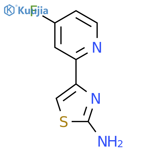 4-(4-fluoropyridin-2-yl)-1,3-thiazol-2-amine structure