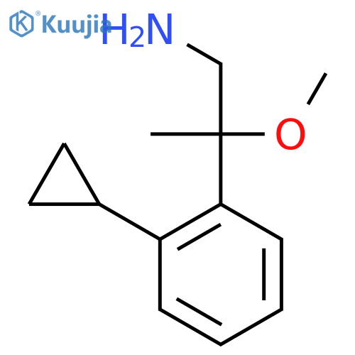 2-(2-cyclopropylphenyl)-2-methoxypropan-1-amine structure